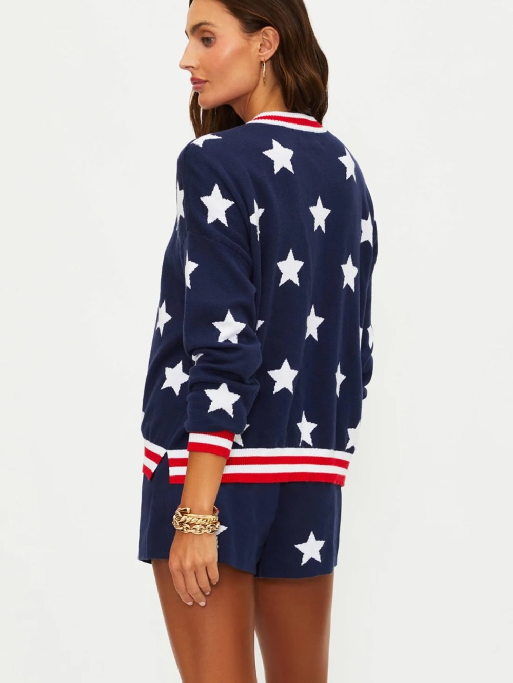 Beach Riot Navy Star Sweater & Shorts Set Nautical Size S - Picture 4 of 4